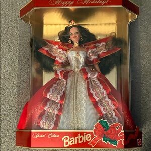 1997 Barbie Holiday Special Edition Doll in Red and Gold